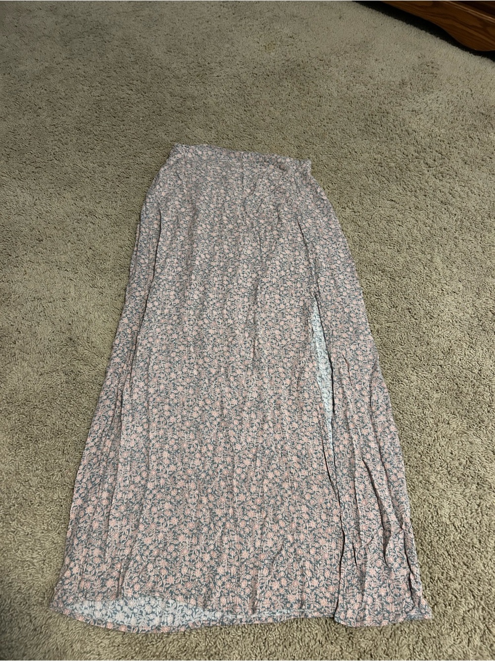 Timing Pink Floral Maxi Skirt